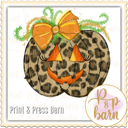 Girl Leopard Jack o Lantern