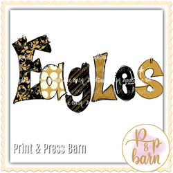 Eagles- Gold and Black
