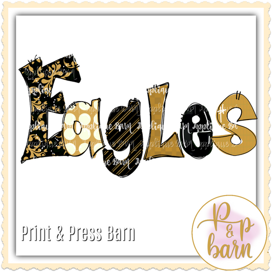 Eagles- Gold and Black
