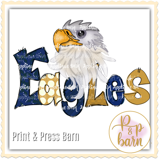 Eagles- Gold and Navy