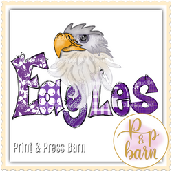 Eagles- Purple and white