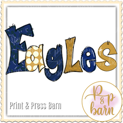 Eagles- Gold and Navy