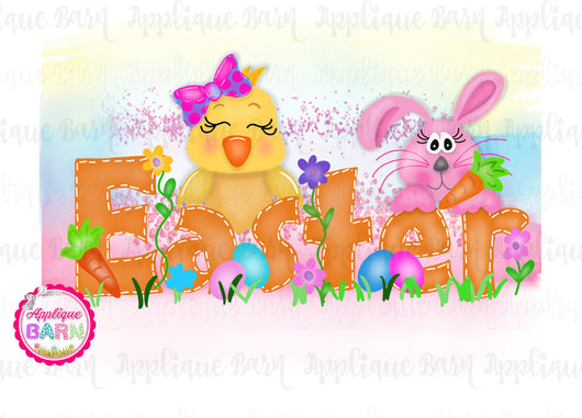 Easter Scene with background