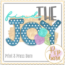 Find the Joy on burlap