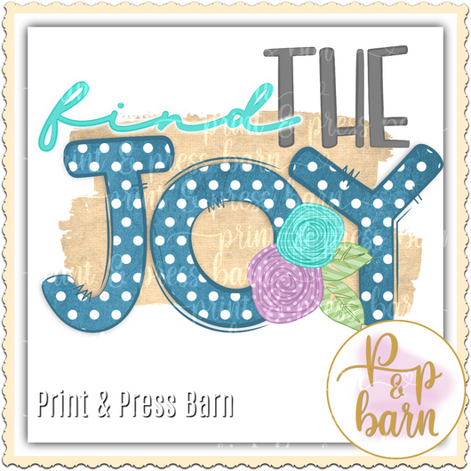 Find the Joy on burlap