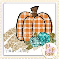 Gingham Pumpkin- Orange