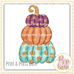 Glitter Pumpkin Stack