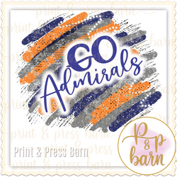 Go Admirals- Orange and Blue