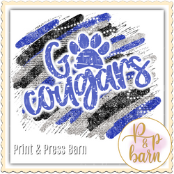 Go Cougars brushstroke