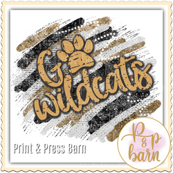 Go Wildcats Glitter brushstroke