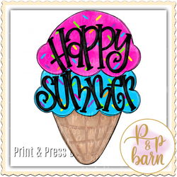 Happy Summer Ice Cream Cone