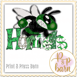 Hornet Mascot- Green