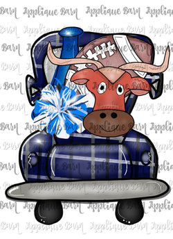 Blue Longhorn Football Truck