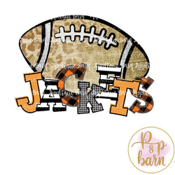 Jackets Football- Orange and Black