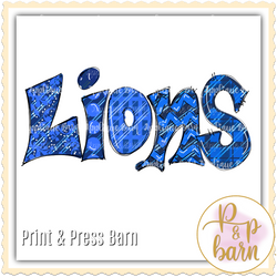 Lions- Blue and black