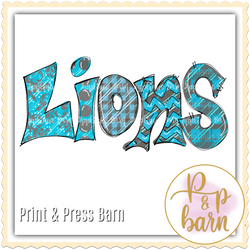 Lions- Blue ad Grey