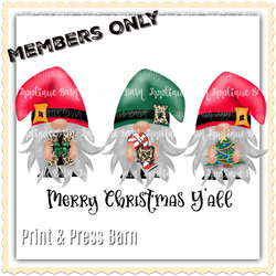Christmas Gnome Trio- traditional