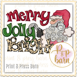 Merry Jolly Bright Santa