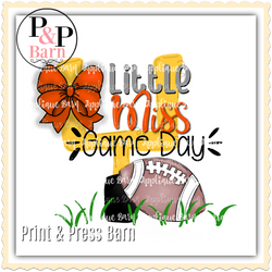 Little Miss Game Day- Orange