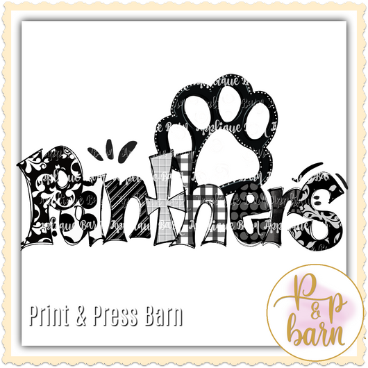 Panthers Paw- Black and White