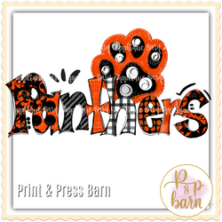 Panther Paw- Orange and Black