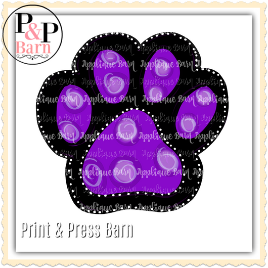 Paw Mascot-Purple