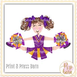 Cheerleader- purple and gold