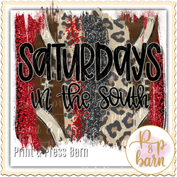 Saturdays in the South- Red and Black