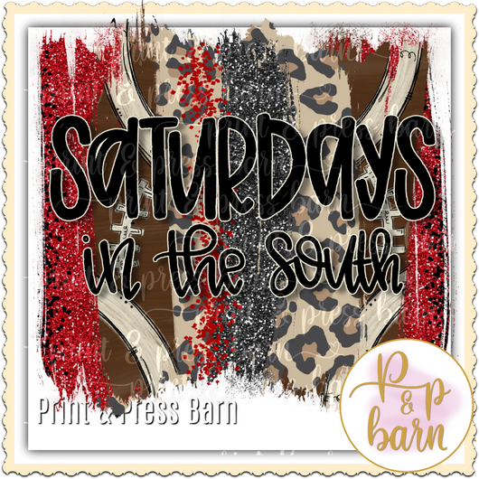 Saturdays in the South- Red and Black