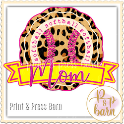 Softball Mom- Leopard