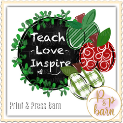Teach Love Inspire Apple Wreath