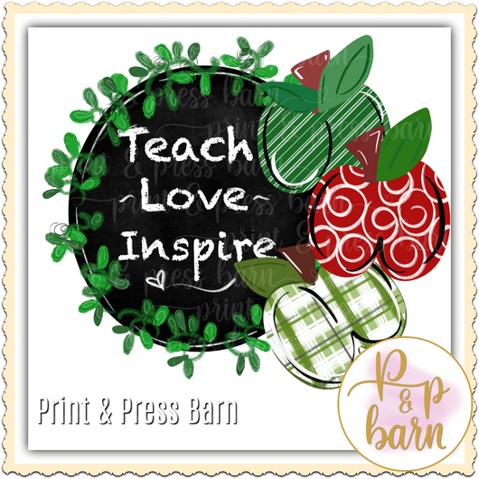 Teach Love Inspire Apple Wreath