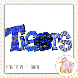 Tiger Paw- Blue and Black