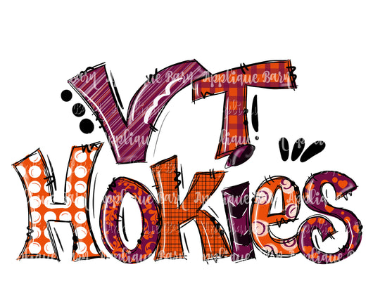 VT Hokies Doodle