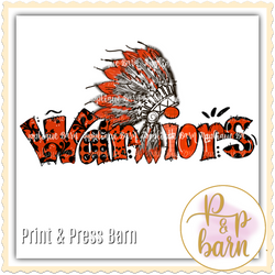 Warriors Mascot- Orange and Black