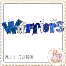 Warriors Mascot- Blue and Silver
