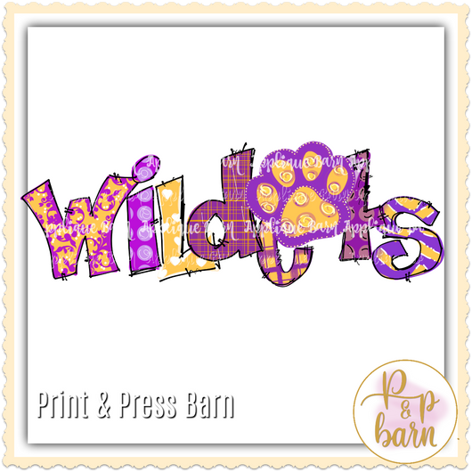 Wildcats- Purple yellow