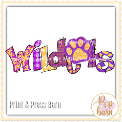 Wildcats- Purple yellow