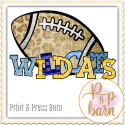 Wildcats Football SCA- Blue and gold